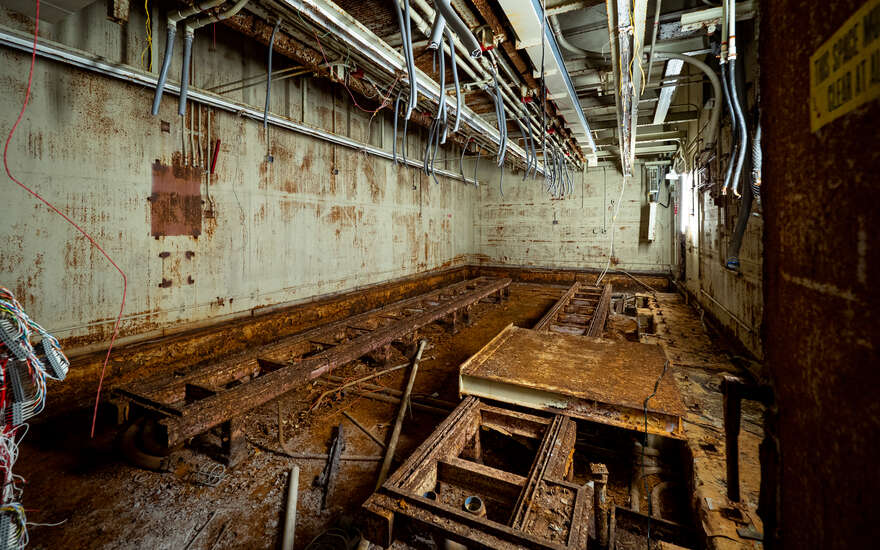 This room once held top secret targeting computers.