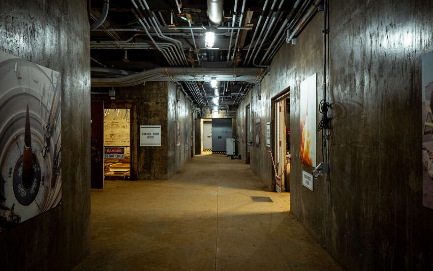 The main corridor in the RSL-3 underground bunker.